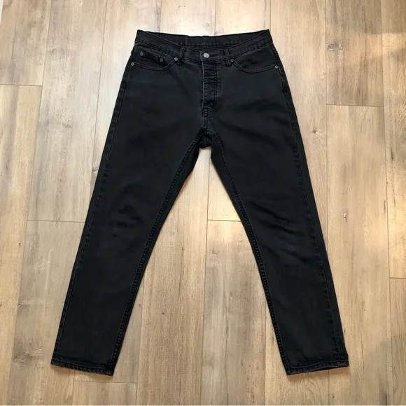 Cheap Monday In Law Tapered Jeans Rinse Black Cropped