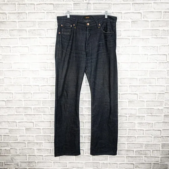 Chimala Made in Japan Straight leg Denim Jeans indigo dark wash size 34