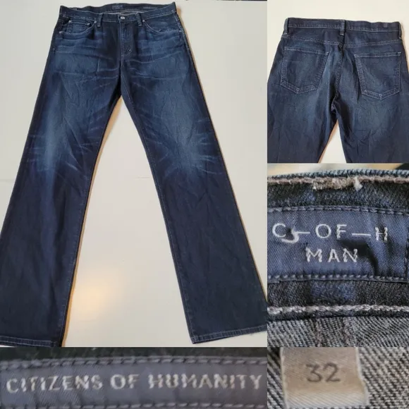 NEW 32 CoH MAN CITIZENS of HUMANITY DARK WASH STRAIGHT LEG STRETCH MENS JEANS
          
      NWT