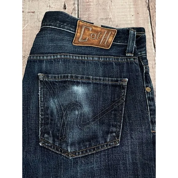 Citizens of Humanity CoH Core Straight Leg Jeans Button Fly Distressed Size 33