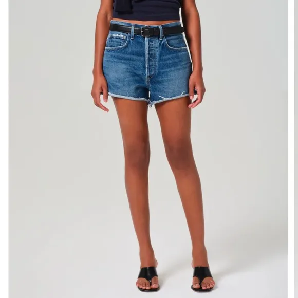 CITIZENS OF HUMANITY Marlow Easy Premium Vintage High-Rise Denim Shorts Size 25