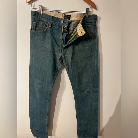 Civilianaire Raw Japanese denim jeans. Super slim fit. Size 30. Light blue