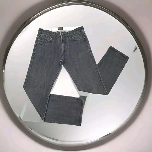 Civilianaire Jeans Mens Gray Japanese Selvedge Denim Slim Fit Size 31×32