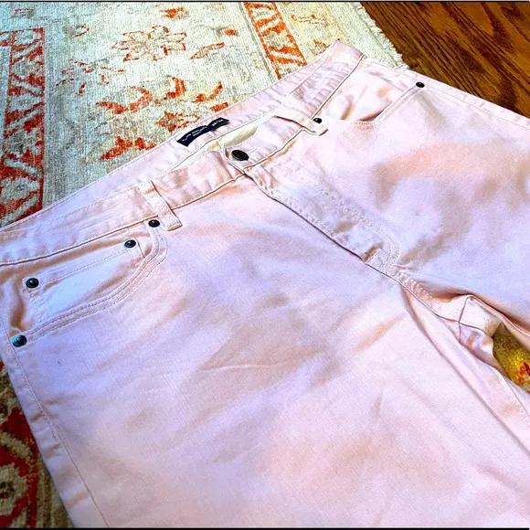 Club Monaco Straight-Fit Pink White-Washed Jeans
