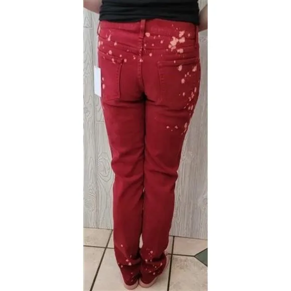 NWT Cotton Citizen 30 Splash Straight Fit Jeans Ruby Red 92963
          
      NWT