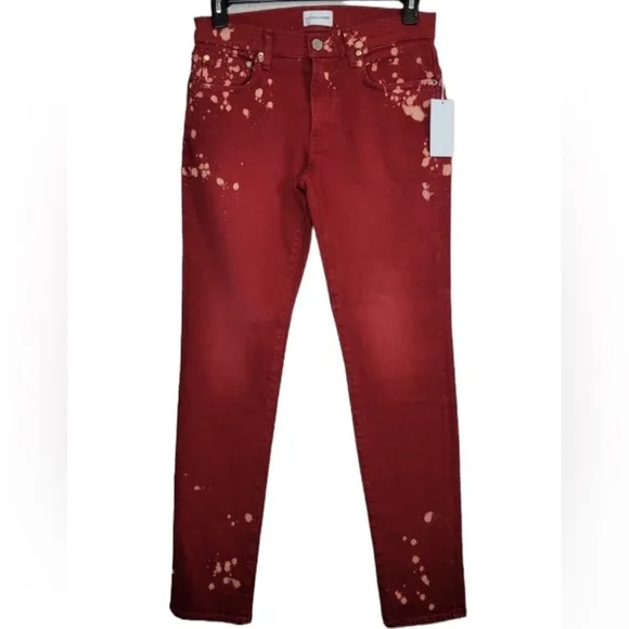 Cotton Citizen Red Bleach-Dyed Jeans Sz 32”
          
      NWT