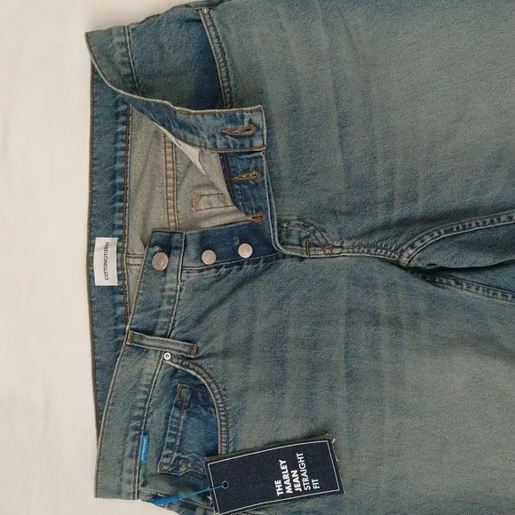 Cottoncitizen men's Marley jeans maple/ 34 straight fit, baggy button fly denim
              
      NWT