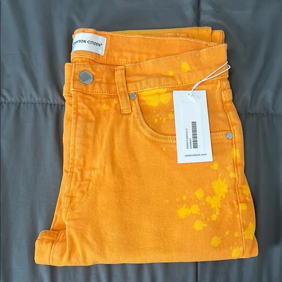 Cotton Citizen Orange Splash Slim Fit Jean Size 31
              
      NWT