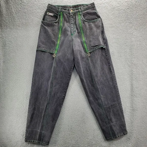 Vintage Cross Colours Baggy Jeans Gray Size 34 90s Made In USA