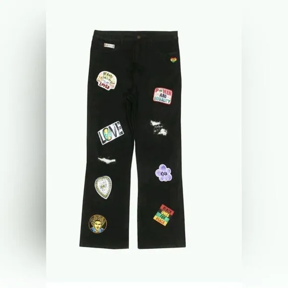 Cross Colours‎ Men's Empowerment Patched Relaxed Jeans Size 28
          
      NWT