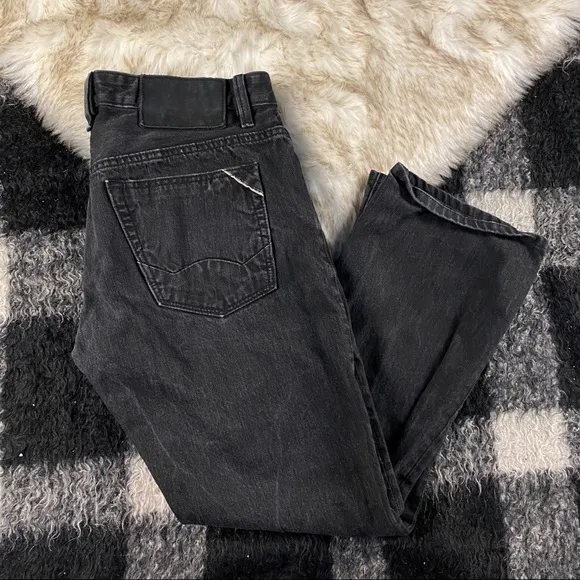 Cult of individuality black straight leg jeans 34