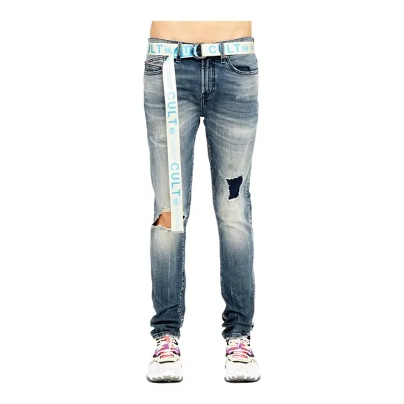 NWT Cult of Individuality Punk Super Skinny without belt mens jeans size w40”L32