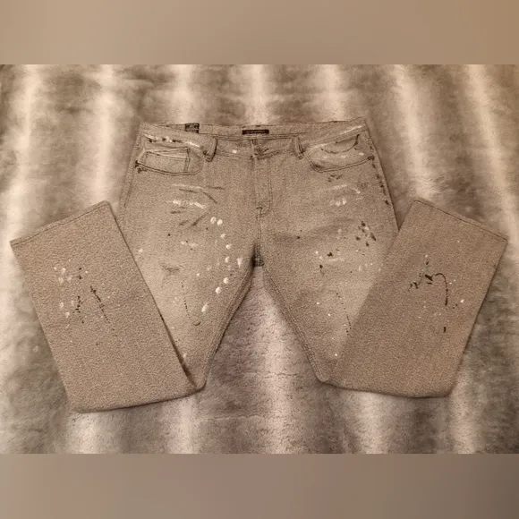 Cult of Individuality straight leg paint splatter jeans 44/34