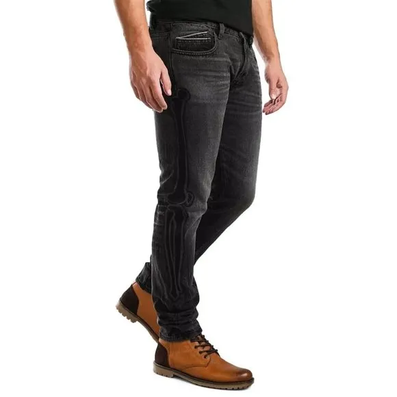 NEW CULT OF INDIVIDUALITY Mens Bones Rocker Slim Rigid Slim Fit Jeans Size 31x33
          
      NWT