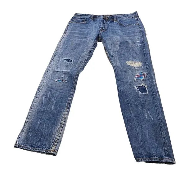 Cult of Individuality Hagen Relaxed Light Wash Jean Sz 38 x34 Japanese Selvedge