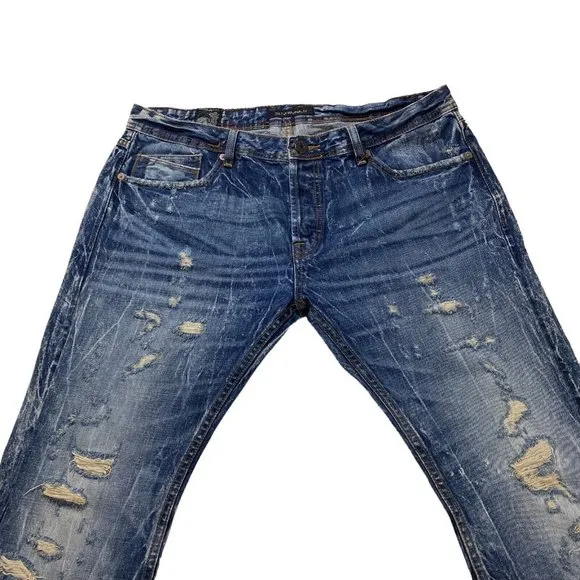 Cult of Individuality Hagen Relaxed Medium Wash Jean Sz 38 x34 Japanese Selvedge