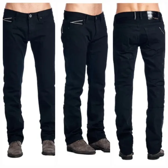 Cult of Individuality Rebel Straight Jeans Size 40x34  Black