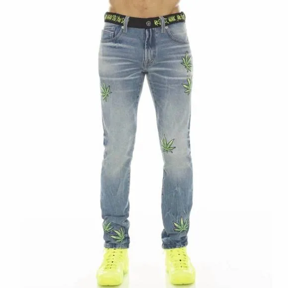 NEW CULT OF INDIVIDUALITY men's rocker slim ridged denim in pantera
          
      NWT