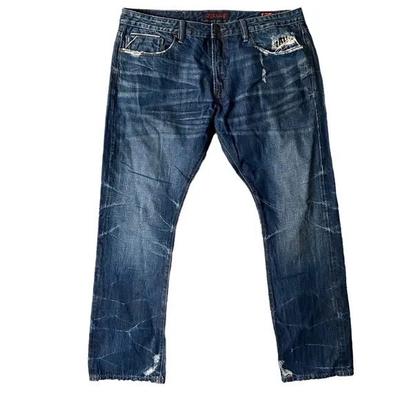 Cult of Individuality Rebel Straight Jeans Men's 42 x 34 Japanese Selvedge Denim