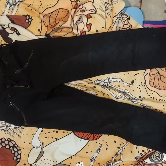 Ultra premium denim. Black moto jeans by cult of individuality