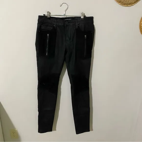 Cult of individuality black moto mid rise jeans size 29