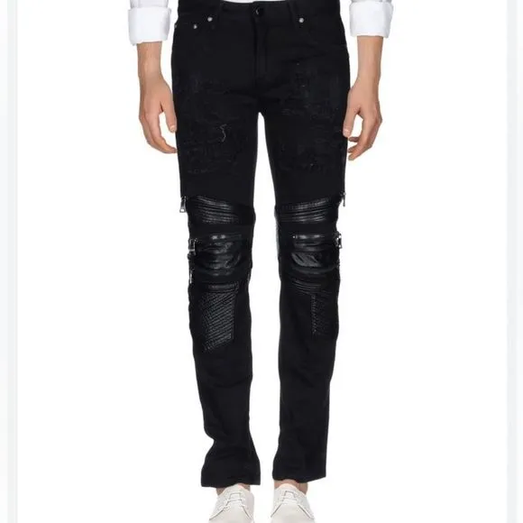 Cult of Individuality 3M Punk Super Skinny Moto Jeans Bones Patches  29 x 32
          
      NWT