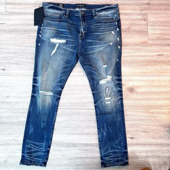 Cult of Individuality Men's Blue 5 Pocket Punk Super Skinny Jeans Sz W44 L32 NWT
          
      NWT