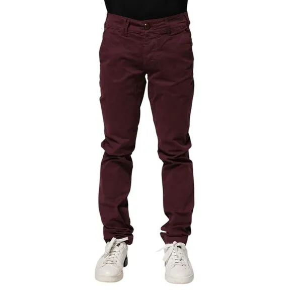 CYCLE Maroon Cotton Stretch Skinny Fit Men Denim Men's Jeans
              
      NWT