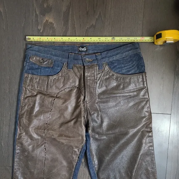D&G Leather and denim jeans