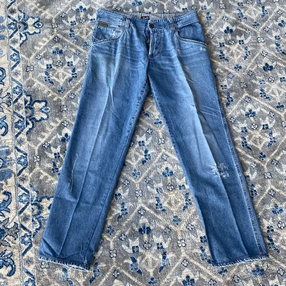 D&G by Dolce and Gabbana distressed Jeans in Blue
