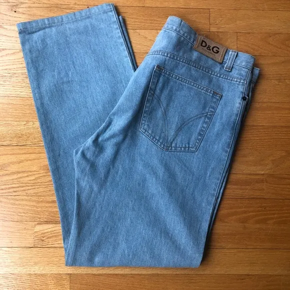 D&G (Dolce&Gabbana)Blue Straight Jeans Classic Denim Made in Italy size 40