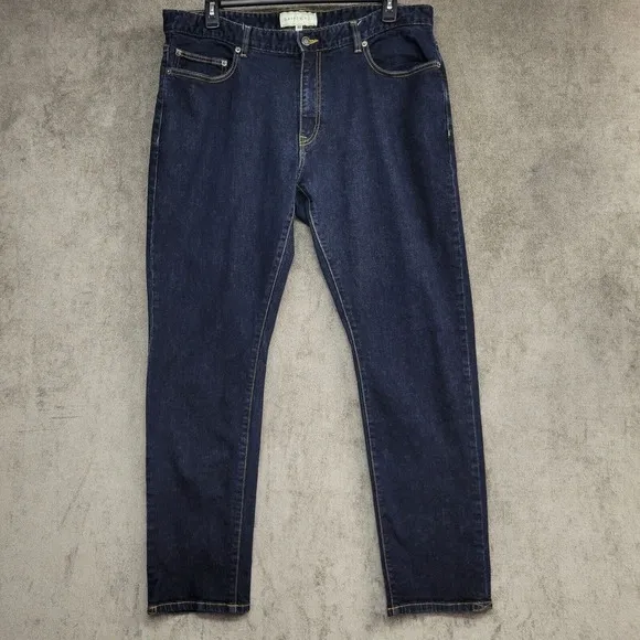 Dapper Boi Jeans Mens 40" x 31" Slim Dark Wash Denim Pockets 2021