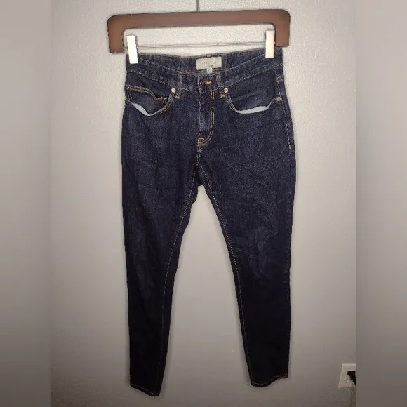 Dapper Boi Men's Slim Dark Wash Jeans 30 Stretch Demin Pants Blue JJ