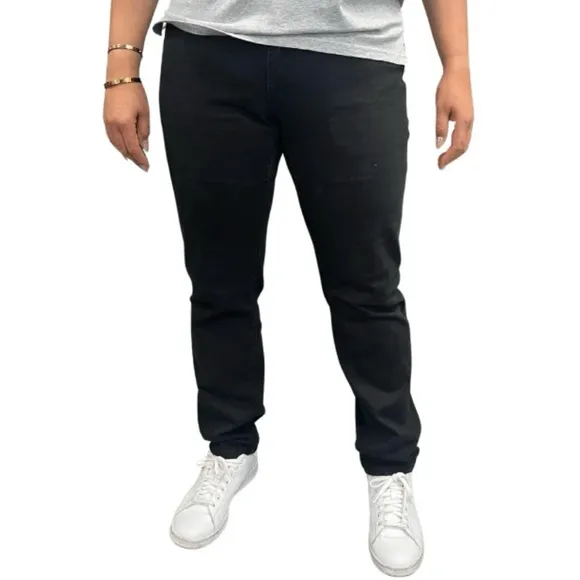 DAPPER BOI SLIM-STRAIGHT, PREMIUM BLACK STRETCH JEANS size 50