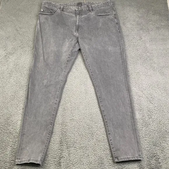 Dapper Boi Men's Jeans 40x31 Gray Slim Fit Straight Leg Preppy Classic Normcore