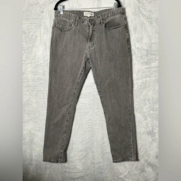 Dapper Boi Jeans Mens 38 (36X30) Gray Denim Slim Straight Stretch Shark Tank