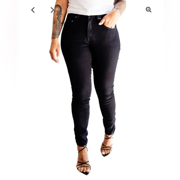 Dapper Boi Black Skinny Jeans | Gender-Inclusive Fit | Stretch Waistband Size 32