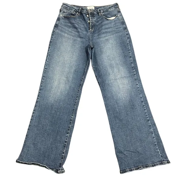 Dear John Wide‎ Leg Jeans High Rise Button Fly Festival Rodeo Casual Size 33