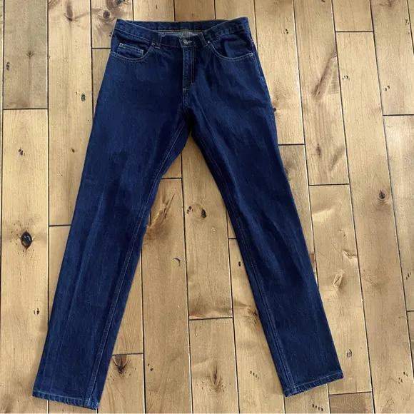 Mens 33 X 33 Dearborn Denim dark wash jeans Chicago made in USA 100% cotton