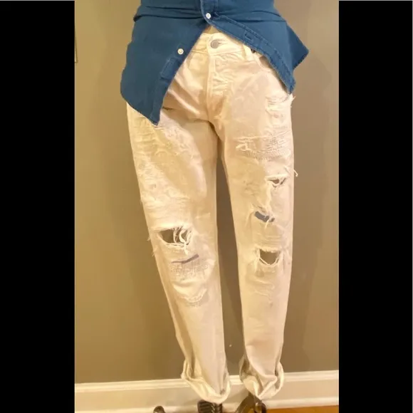 Denim and Supply Distressed White Denim
          
      NWT