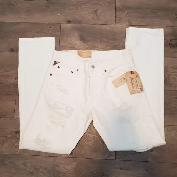 Denim & Supply Ralph Lauren Project Slim White Ripped Jeans NWT Mens 30x32
          
      NWT