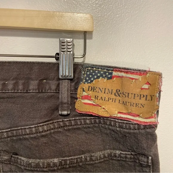 Denim & Supply Ralph Lauren Slim Charcoal Wash Denim Gray Jeans Men’s 38x30