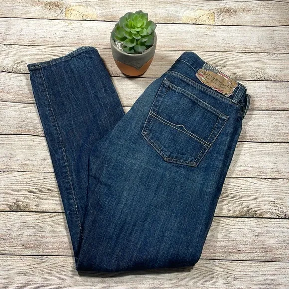 Denim & Supply Ralph Lauren Slim Straight Denim & Camo Blue Jeans