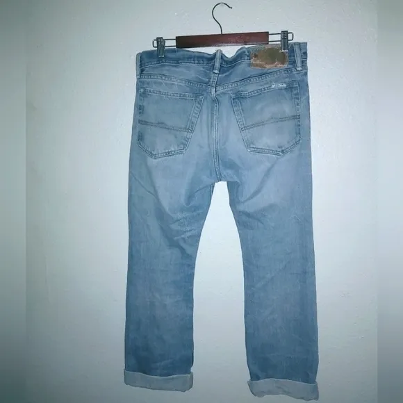 Denim & Supply Ralph Lauren 33x30 Mens Boot Cut Medium Wash Jeans Distressed