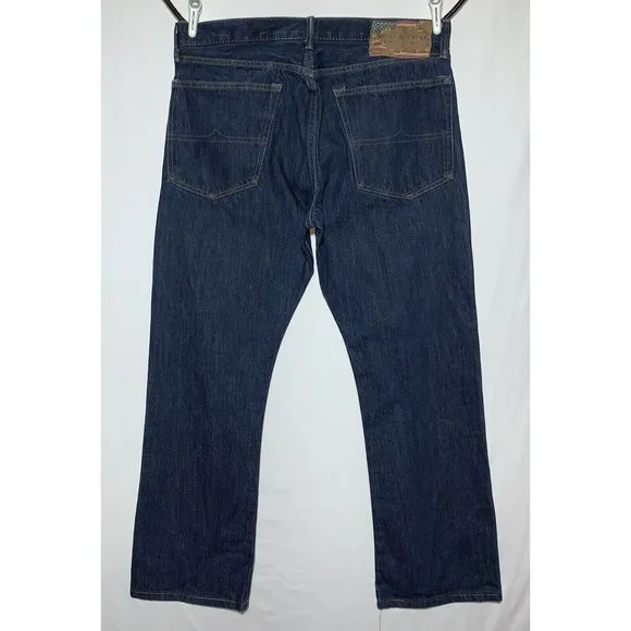 Ralph Lauren Denim & Supply Men's Boot Cut Jeans Fits 34x29 Tag 34x30 Dark Wash