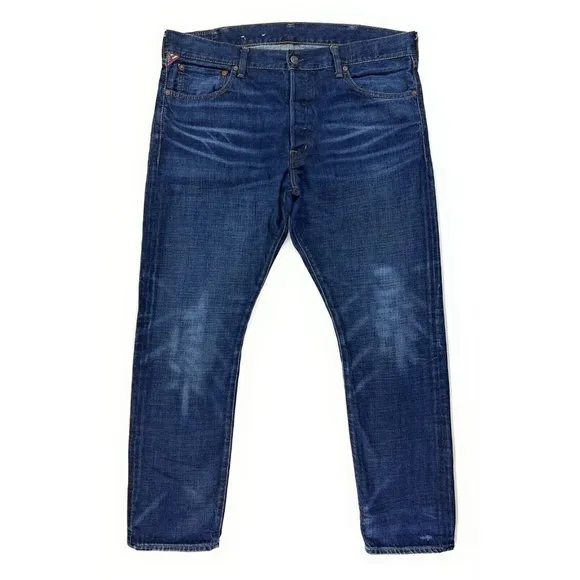 Denim & Supply Ralph Lauren Slim Jeans Mens 38x30 Distressed Dark Wash