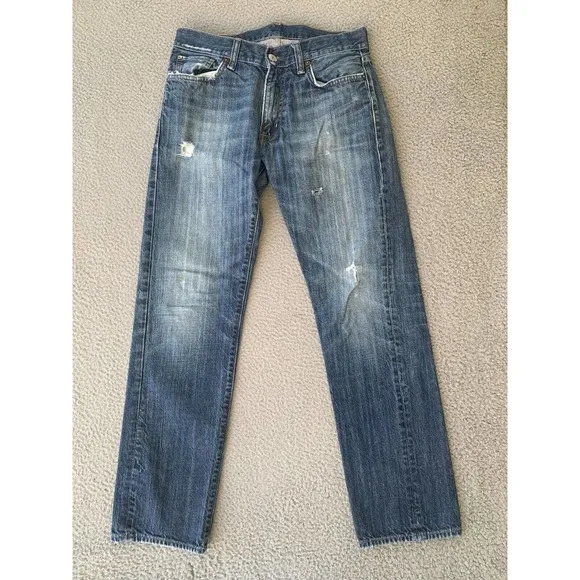 Denim & Supply Ralph Lauren Distressed Denim Jeans Mens 30x32 Flag Patch