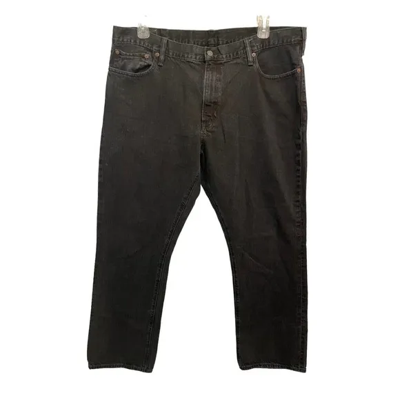 Denim & Supply Mens Jeans Size 40x30 Straight Distressed Black Faded Grunge