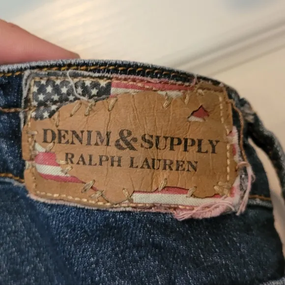 Denim & Supply Ralph Lauren Mens Skinny Blue Jeans Size 28x30 Selvedge Denim