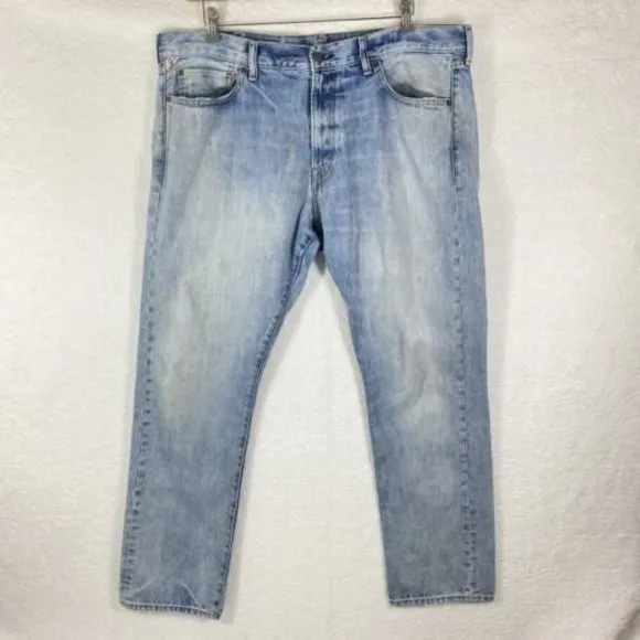 Men’s Denim & Supply Ralph Lauren Prospect Slim Light Wash Jeans 40 x 32 (43x32)